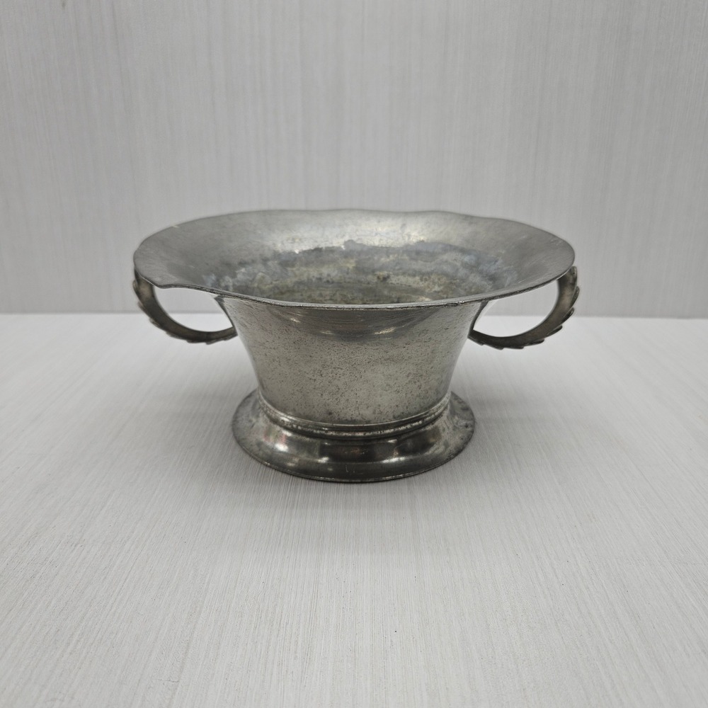 Svenskt Tenn Swedish Pewter Bowl Scrolled Handles Vintage 1934 A8 Hallmarked